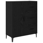 vidaXL Buffet Chêne noir 69 5 x 34 x 90 cm Bois d'ingénierie