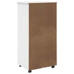 vidaXL Cabinet roulant Blanc 53 x 39 x 103 cm Bois de Pin Massif