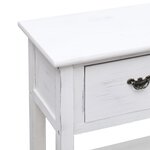 vidaXL Buffet Blanc antique 108x30x76 cm Bois de Paulownia massif