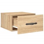 vidaXL Table de chevet murale chêne sonoma 35x35x20 cm