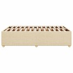 vidaXL Cadre de lit sans matelas crème 120x190 cm tissu