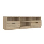 vidaXL Meuble TV Chêne sonoma 150x33 5x45 cm Bois d'ingénierie