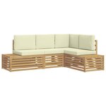 vidaXL Ensemble de canapés d'extérieur Blanc 213 5 x 154 5 x 73 cm