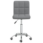 vidaXL Chaise pivotante de salle à manger Gris clair Tissu