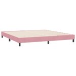 vidaXL Sommier à lattes de lit sans matelas rose 180x220 cm velours