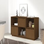 vidaXL Buffet Marron miel 110 5x35x80 cm Bois massif de pin