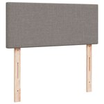vidaXL Sommier à lattes de lit avec matelas taupe 120x190 cm tissu