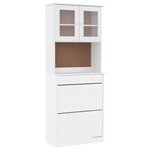 vidaXL Buffet ALTA blanc 77x35x188 cm bois massif de pin