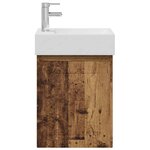vidaXL Meuble de salle de bain avec robinet Bois ancien