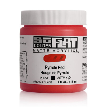 Peinture Acrylic SoFlat Golden 118 ml Rouge de Pyrrole S8