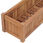 vidaXL Lit surélevé 200x30x25 cm Bois de teck solide