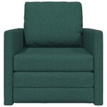 vidaXL Canapé-lit avec coussin Vert foncé 74 x 77 x 81 cm tissu