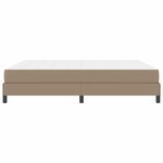 vidaXL Cadre de lit avec matelas Cappuccino 180 x 200 cm tissu