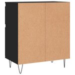 vidaXL Buffet Noir 60x35x70 cm Bois d'ingénierie