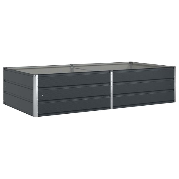 vidaXL Jardinière Anthracite 195 x 100 x 45 cm Acier galvanisé
