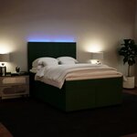 vidaXL Sommier à lattes de lit et matelas Vert foncé 160x200cm Velours