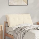 vidaXL Coussin de Dos Crème 100 x 50 cm Tissu en velours côtelé
