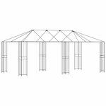 vidaXL Cadre de Gazebo 6 x 3 m Noir Acier