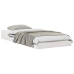 vidaXL Cadre de lit Blanc 100 x 210 cm Pin massif