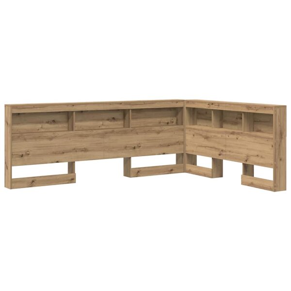 vidaXL Tête de lit de rangement avec étagère Chêne artisanal 160 cm