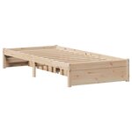 vidaXL Cadre de lit sans matelas 75x190 cm bois de pin massif