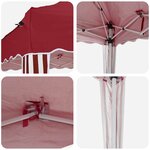 vidaXL Tente de fête pop-up 288 x 288 x 245 cm Bordeaux Tissu Oxford