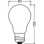 Osram ampoule led standard verre vert déco  4w=15 e27 chaud