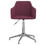 vidaXL Chaises pivotantes à manger lot de 4 violet tissu