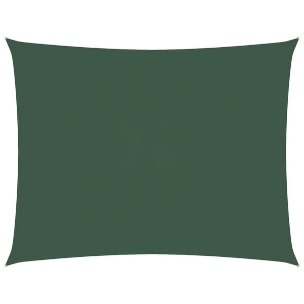 vidaXL Voile de parasol tissu oxford rectangulaire 5x6 m vert foncé