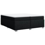 vidaXL Sommier à lattes de lit avec matelas Noir 200x200 cm Tissu