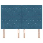 vidaXL Tête de Lit LED Bleue Foncée 80 cm Velours