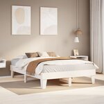 vidaXL Cadre de lit sans matelas blanc 160x200 cm bois de pin massif