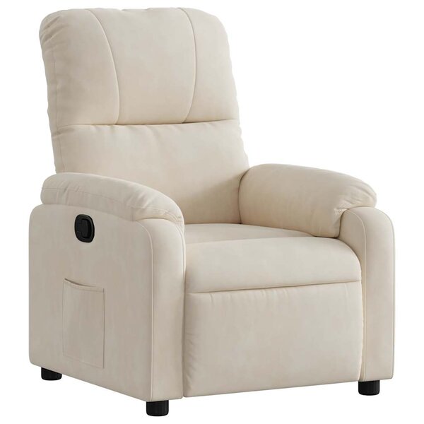 vidaXL Fauteuil inclinable beige tissu microfibre