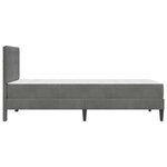 vidaXL Cadre de lit avec matelas Gris foncé 80 x 200 cm Velours