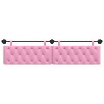 vidaXL Tête de lit suspendue Rose Tissu