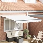 vidaXL Auvent Blanc 3 x 2 5 m Polyester et métal