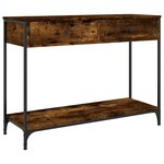 vidaXL Table console chêne fumé 100x34 5x75 cm bois d'ingénierie
