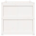 vidaXL Jardinière blanc 70x70x70 cm bois de pin massif