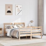 vidaXL Cadre de lit avec tête de lit sans matelas 120x200 cm