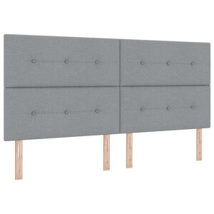 vidaXL Lit à ressorts avec matelas gris foncé 90x190 cm Gris clair