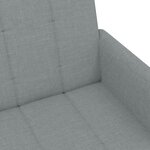 vidaXL Canapé-lit à 2 places avec repose-pied gris clair tissu