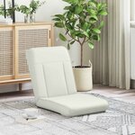 vidaXL Fauteuil de sol ajustable Blanc Simili cuir