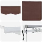 vidaXL Auvent rétractable automatique marron 600x300 cm