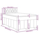 vidaXL Sommier à lattes de lit avec matelas Crème 120x200 cm Tissu