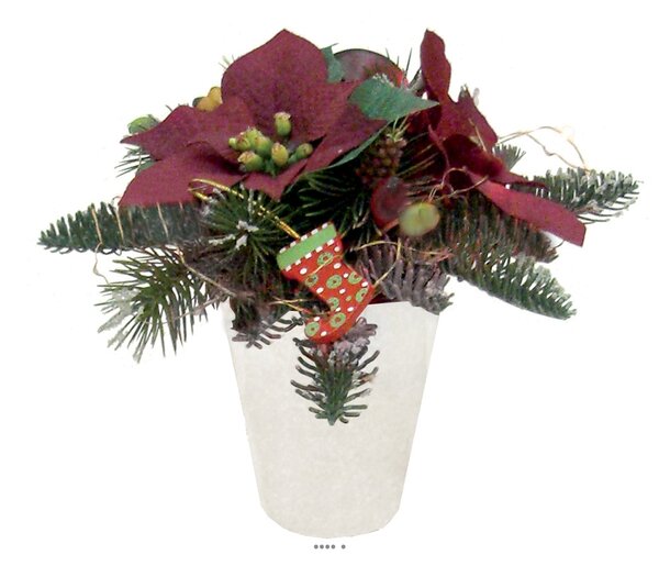 Composition sapin noel h 18cm artificielle