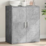 vidaXL Buffet gris béton 79x38x80 cm bois d'ingénierie