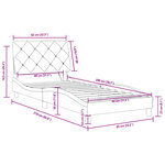 vidaXL Cadre de lit avec LED sans matelas gris clair 80x200 cm velours