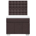 vidaXL Sommier à lattes de lit avec matelas Marron foncé 80x200 cm