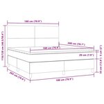 vidaXL Sommier à lattes de lit et matelas et LED Vert foncé 180x200 cm