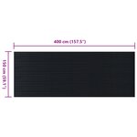 vidaXL Tapis de sol Noir 1 5 x 4 m Caoutchouc